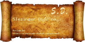 Slezinger Diána névjegykártya